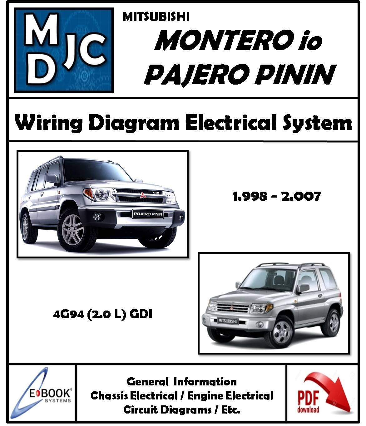Diagramas Sistema Eléctrico Mitsubishi Montero io / Pajero Pinin ( 4G94 ) (2.0 L) 1998 - 2007
