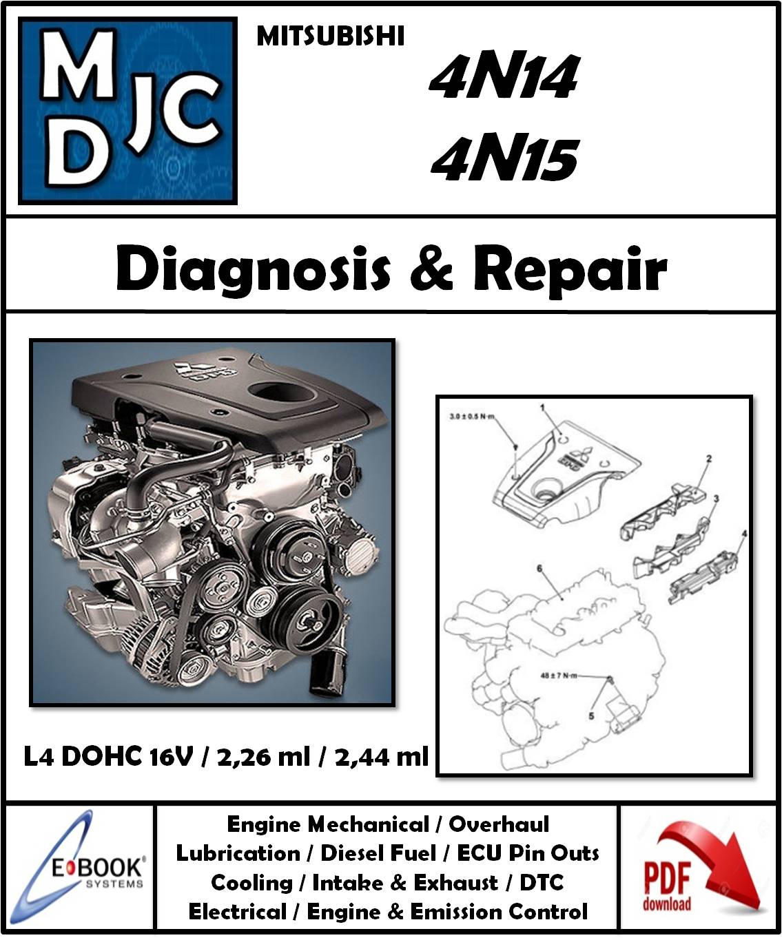 Manual de Taller (Diagnosis y Reparación) Motor Mitsubishi 4N14 / 4N15