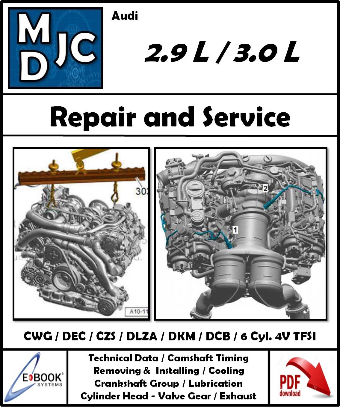 Manual de Taller (Reparación) Motor Audi 2.9 L / 3.0 L - 6 Cil. 4V TFSI