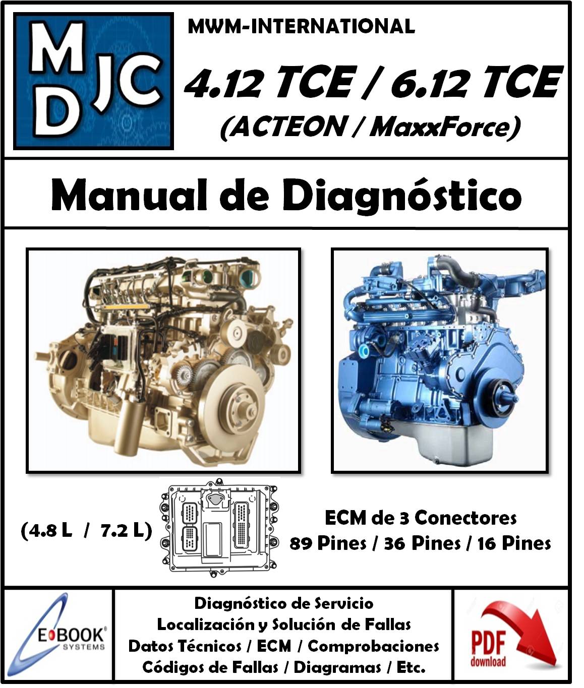 Manual de Diagnóstico Motor International MWM Acteon / Maxxforce / 4.12 TCE / 6.12 TCE