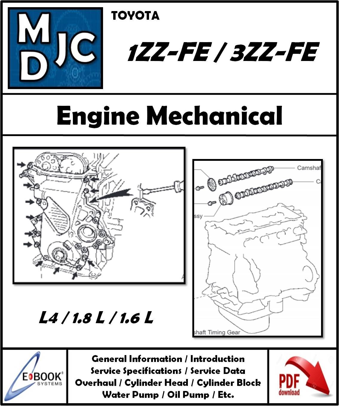 Manual de Taller (Reparación Mecánica) Motor Toyota 1ZZ-FE / 3ZZ-FE