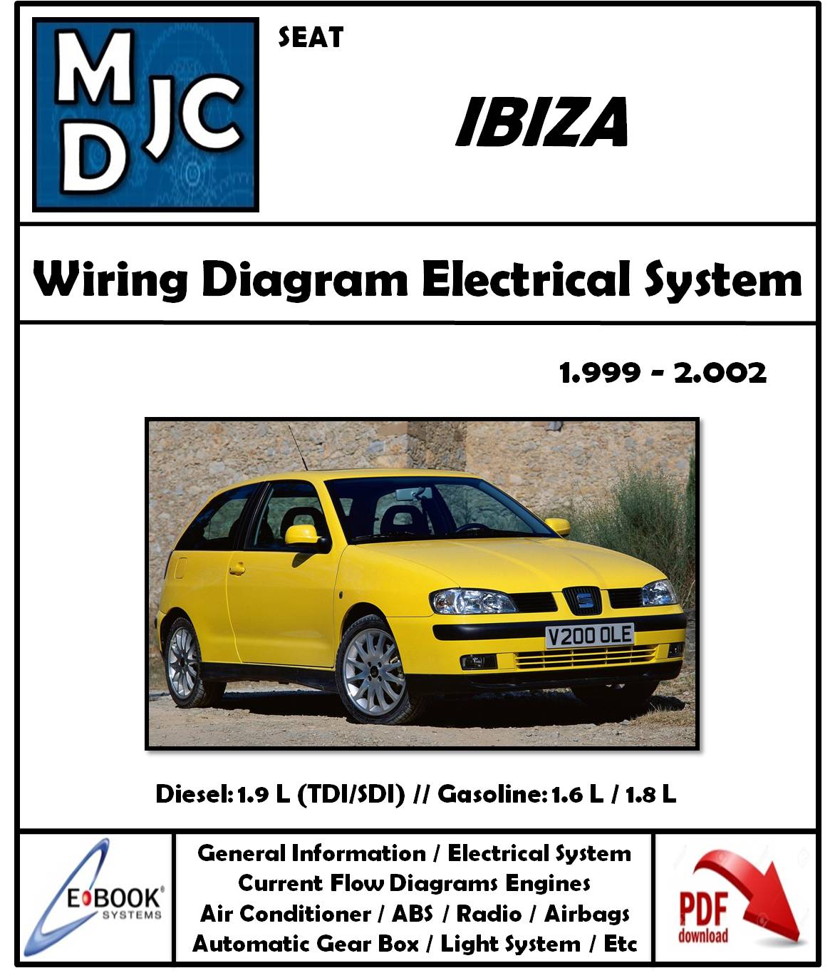 Manual de Diagramas del Sistema Eléctrico Seat Ibiza (6K1) 1999 - 2002