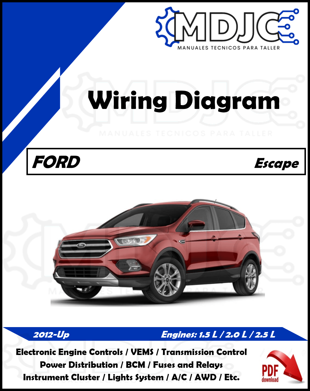 Manual Diagramas Eléctricos Ford Escape 2012-up