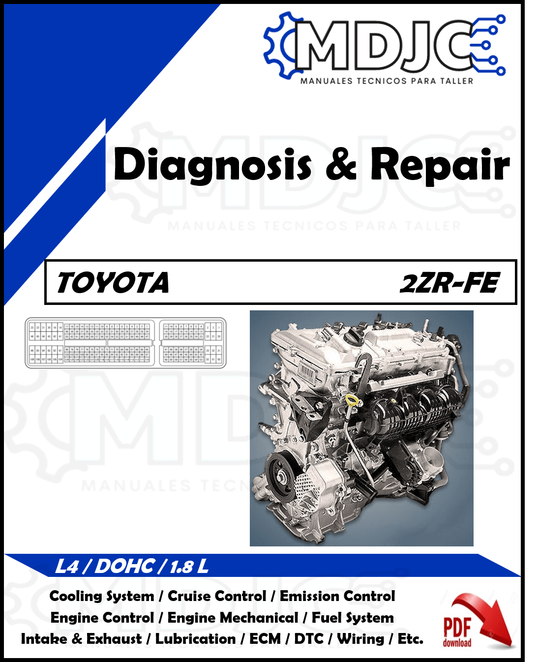 Manual de Taller (Diagnóstico y Reparación) Motor Toyota 2ZR-FE (1.8 L)