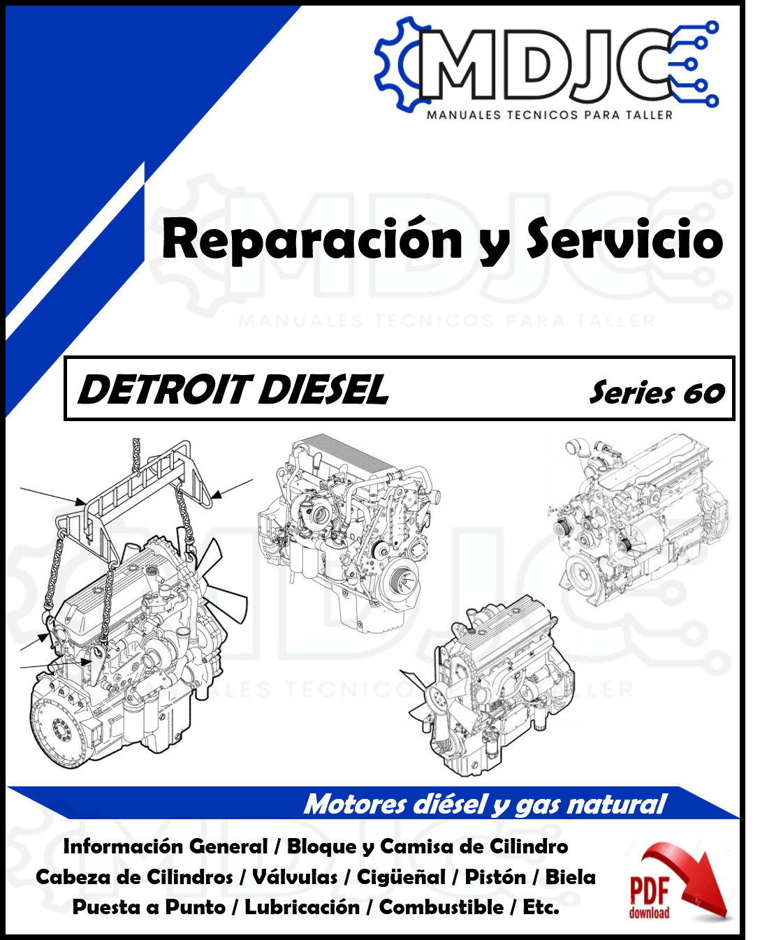 Manual de Taller (Reparación y Servicio) Motor Detroit Diesel Serie 60