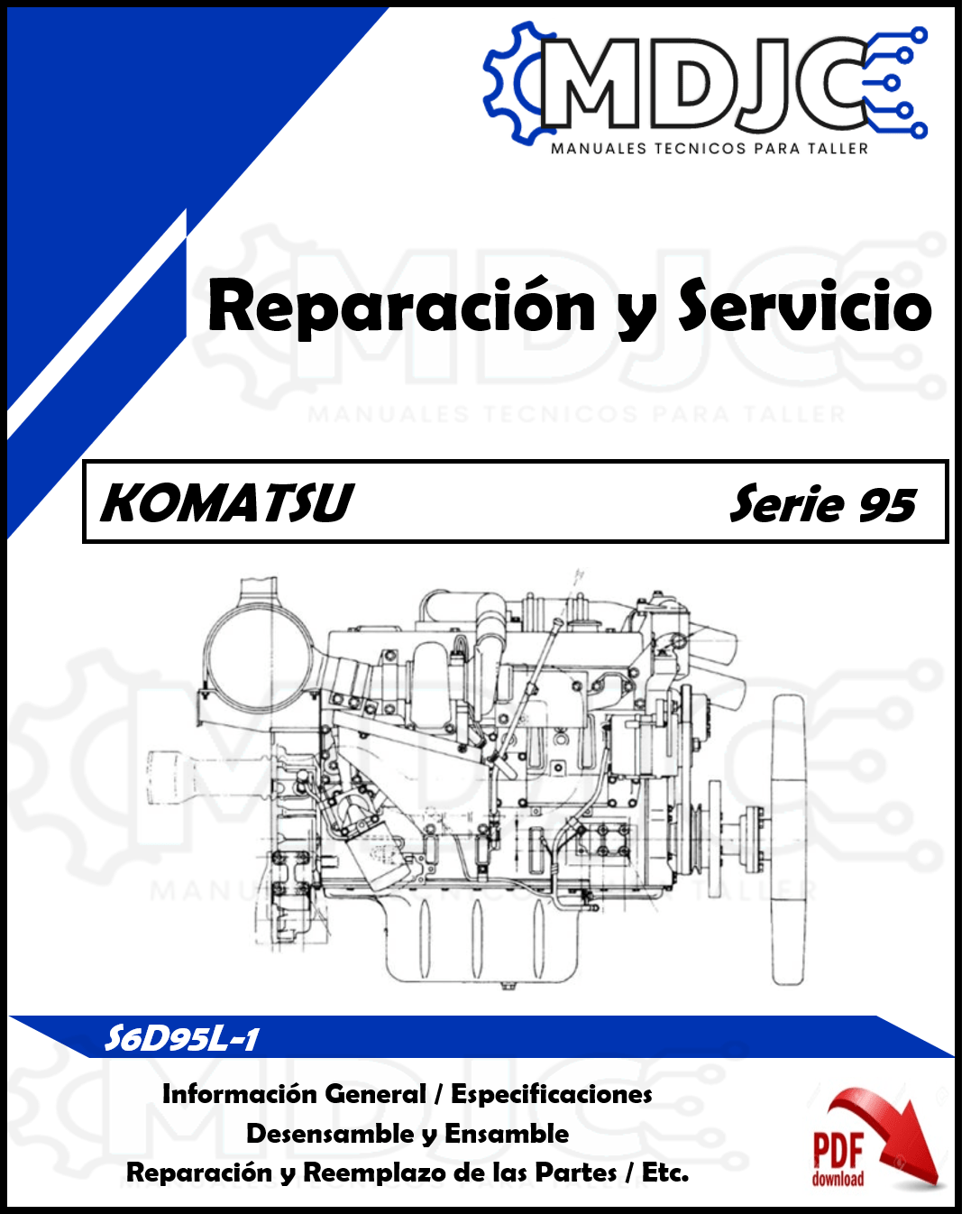 Manual de Taller (Desarmado y Armado) Motor Komatsu S6D95L-1 (Serie 95)