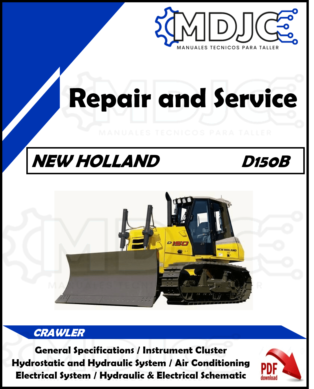 Manual de Taller (Reparación y Servicio) New Holland D150B