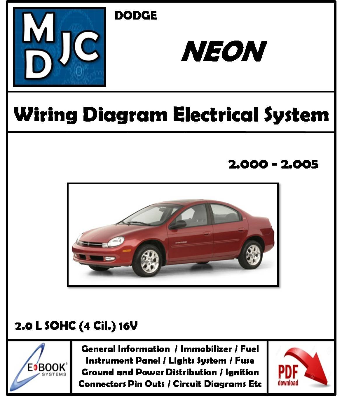 Diagramas de Cableado Sistema Eléctrico Dodge / Chrysler  Neon 2000-2005