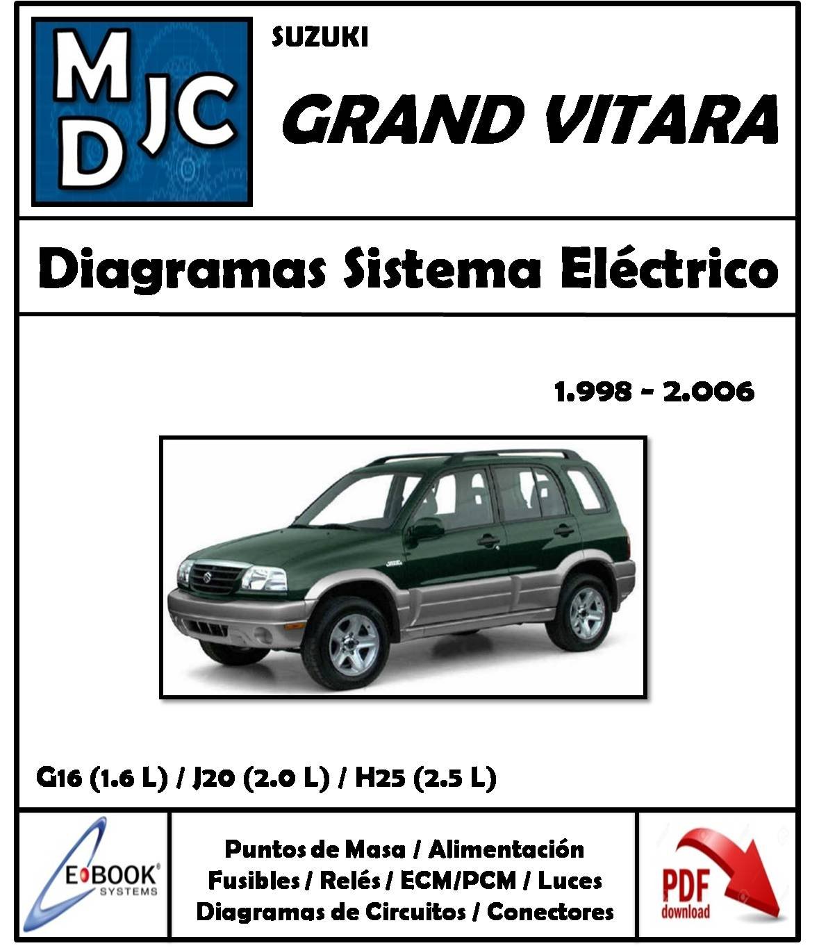 Diagramas de Cableado Sistema Eléctrico Chevrolet Suzuki Grand Vitara 1998-2006