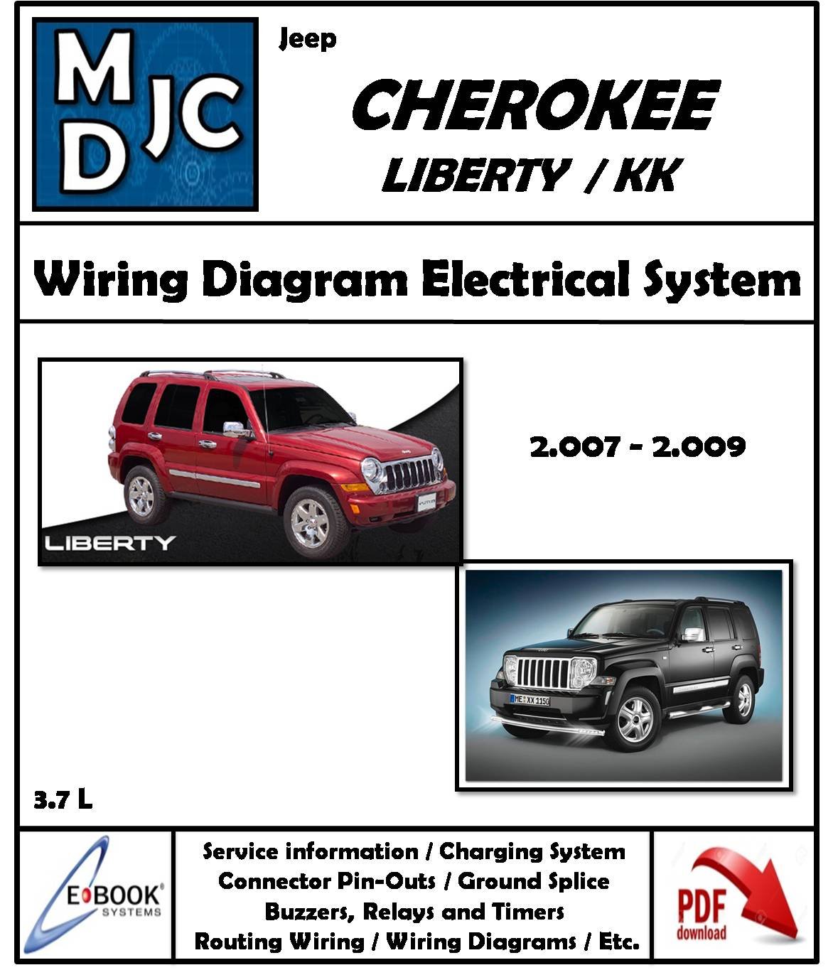 Diagramas de Cableado Sistema Eléctrico Jeep Cherokee Liberty KJ / KK  2007 - 2009