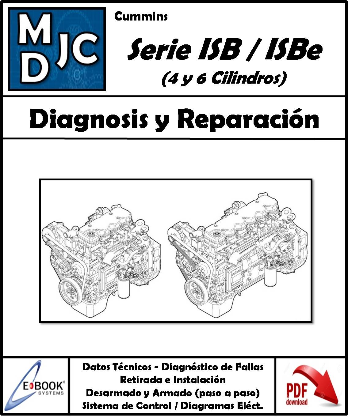 Cummins  ISB / ISBe  //  Motores Serie ISB (4 cilindros) e ISBe (4 y 6 cilindros)