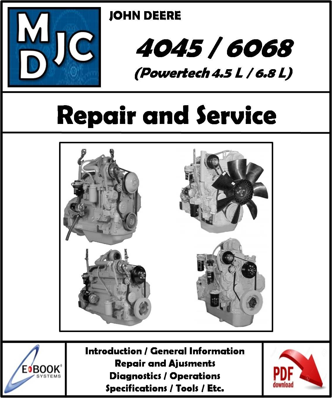 John Deere 4045 // 6068 Motores Powertech 4.5 L / 6.8 L