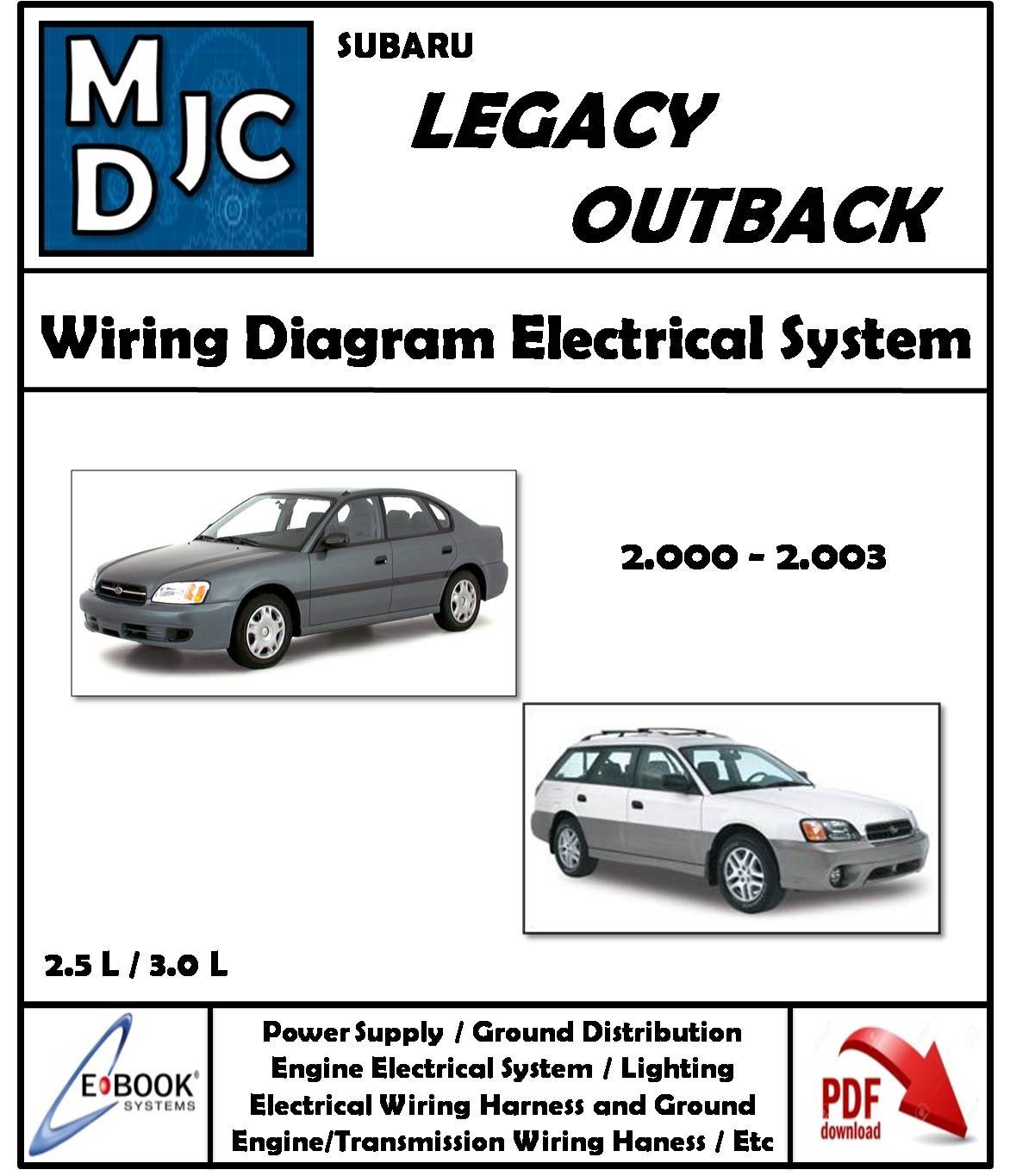 Subaru Legacy - Outback 2000 - 2003 ( 2.5 L / 3.0 )