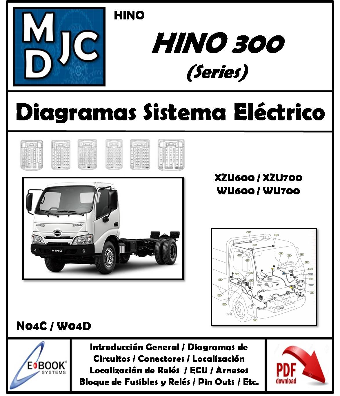 Manual Diagramas Sistema Electrico Hino 300 XZU600 / XZU700 /WU600 / WU700