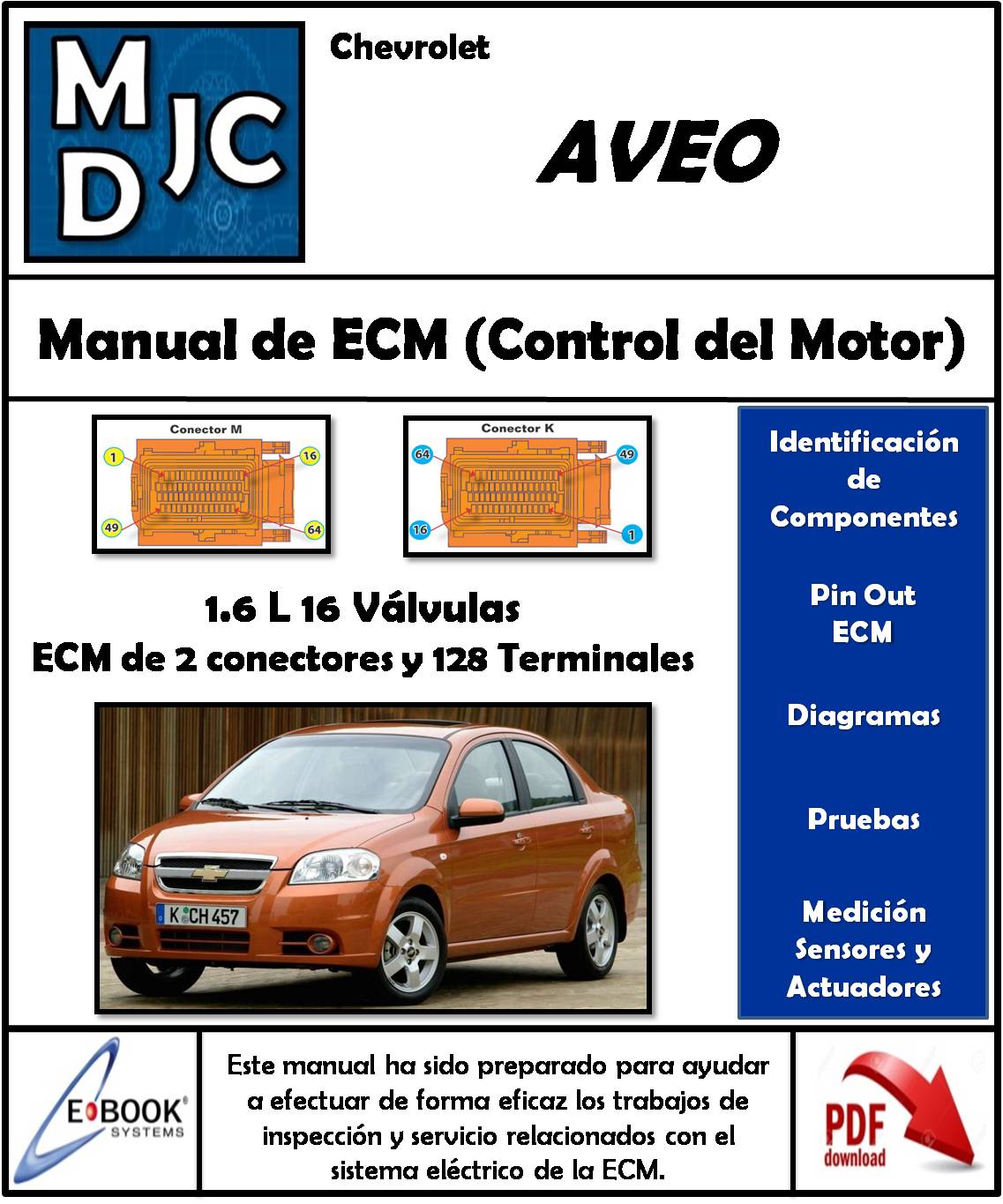Manual de ECM y Control de Motor Chevrolet Aveo 1.6 L 16 V